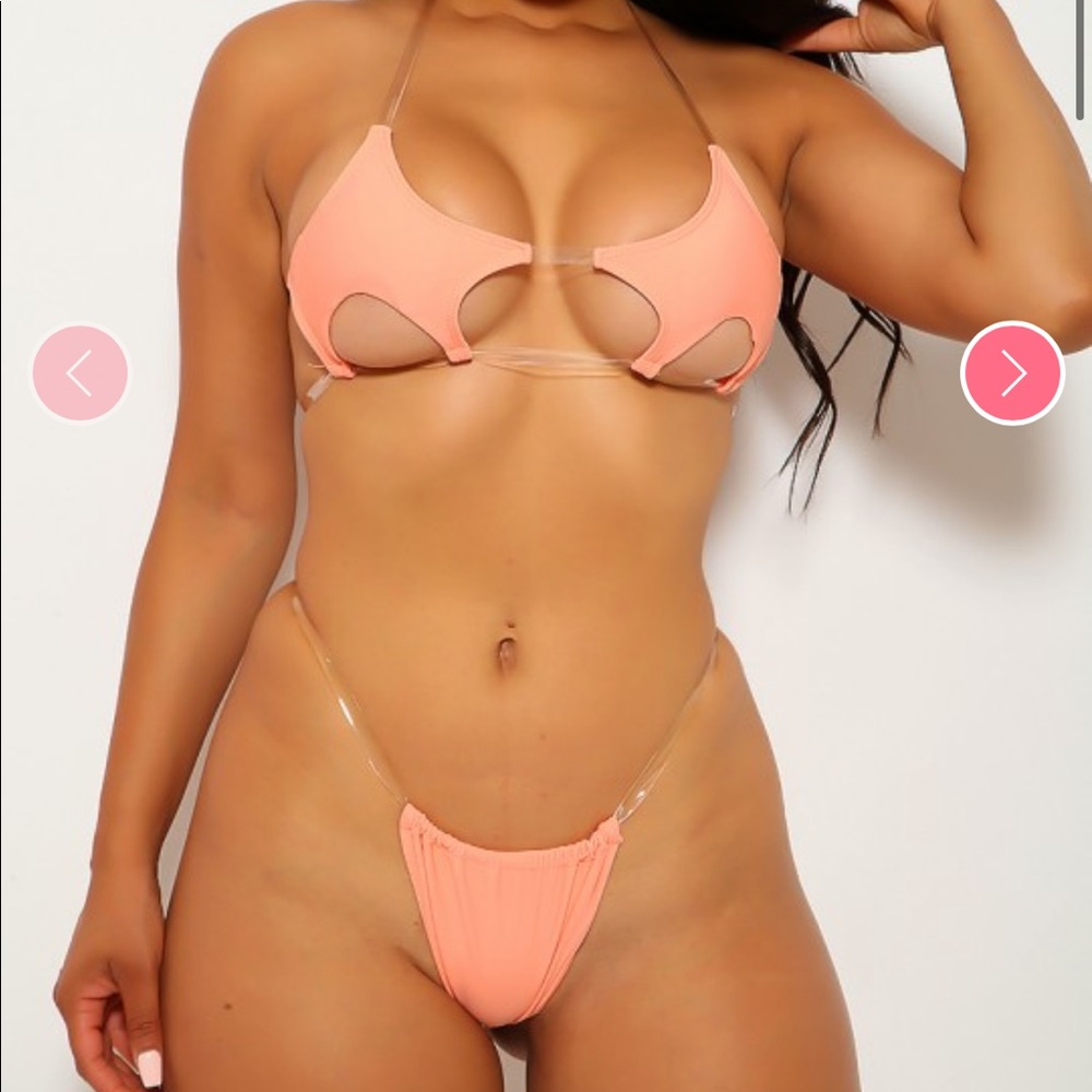 Peach star bikini